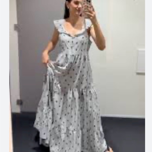 Pilcro Flutter-Sleeve Tiered Midi Dress - Picture 2 of 8